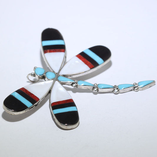 주니족 잠자리 펜던트/핀