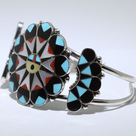 Vòng tay khảm bởi Zuni kích thước 5-1/4"