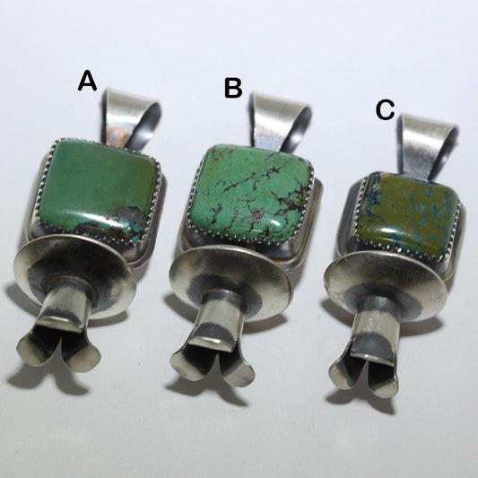 Chinese turquoise pendant by Navajo