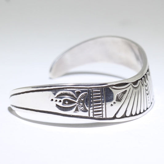 چارلی جان کی چاندی کی کنگن 5-1/2"