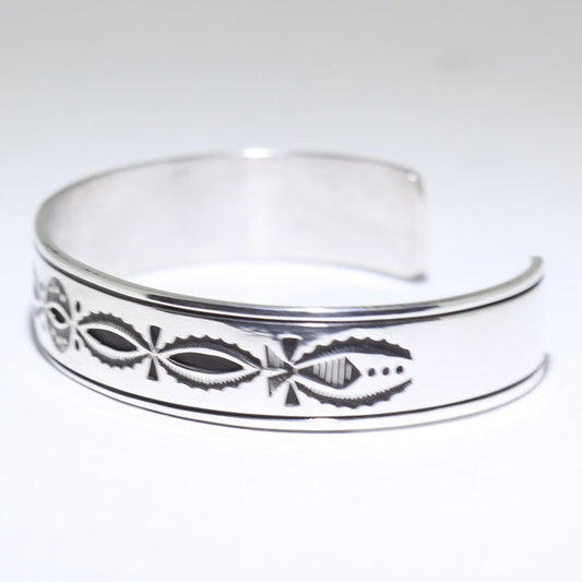 چارلی جان کی چاندی کی کنگن 5-1/2"