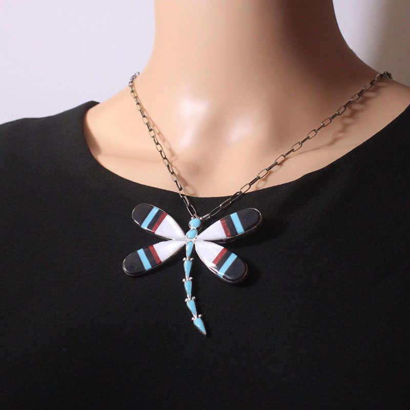 زونی کی تیار کردہ ڈریگن فلائی پنڈنٹ/پن