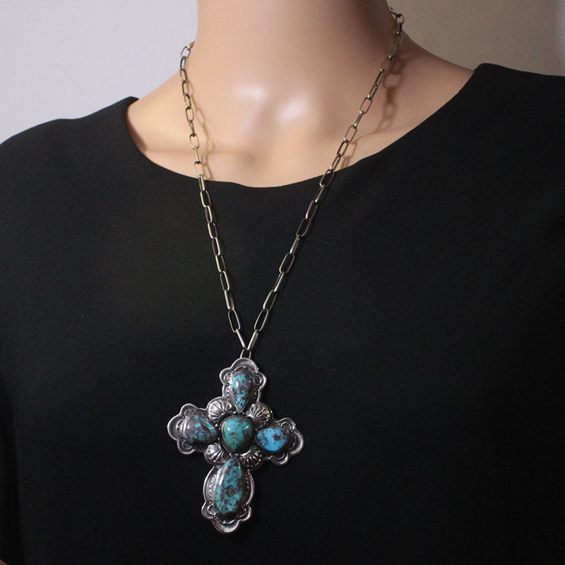 Bisbee Cross Pendant by Darrell Cadman