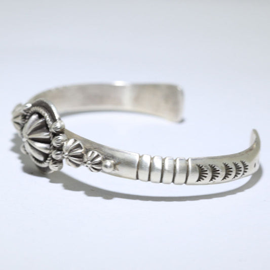 トーマス・ジムによるシルバーブレスレット 5-1/8インチ