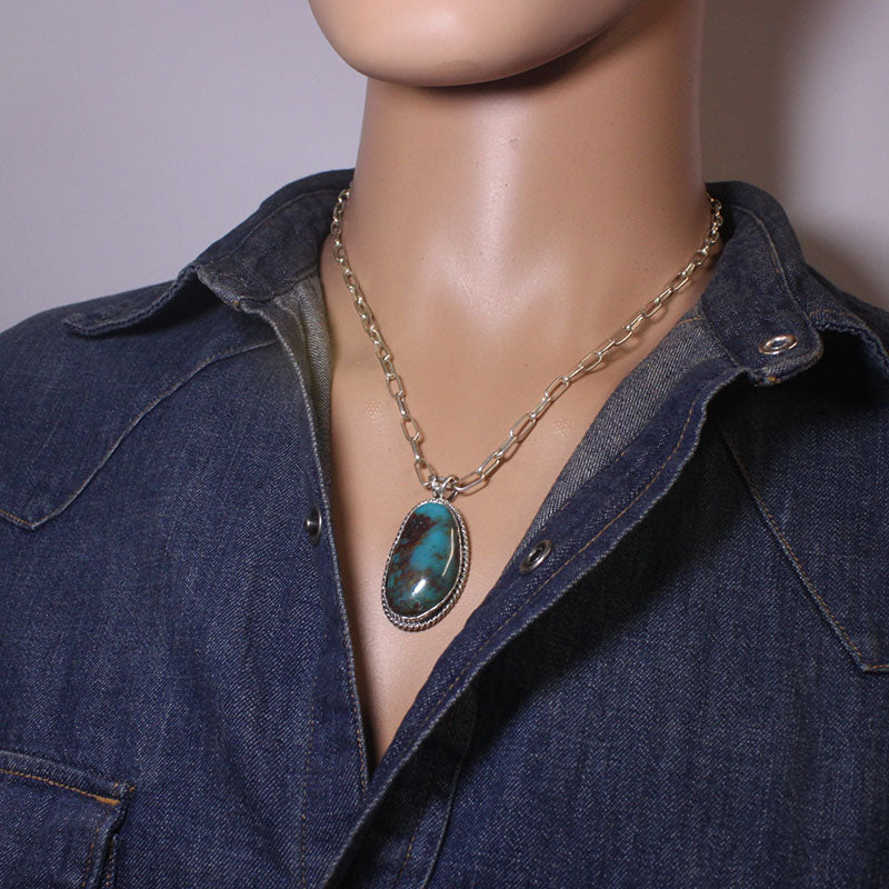 スタビライズド キングマン シルバー ペンダント