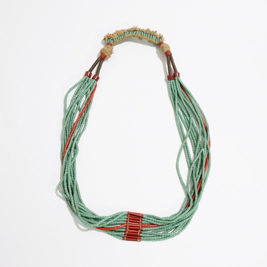 Collana a più fili con perline del Ghana