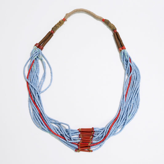 Collana a più fili con perline del Ghana