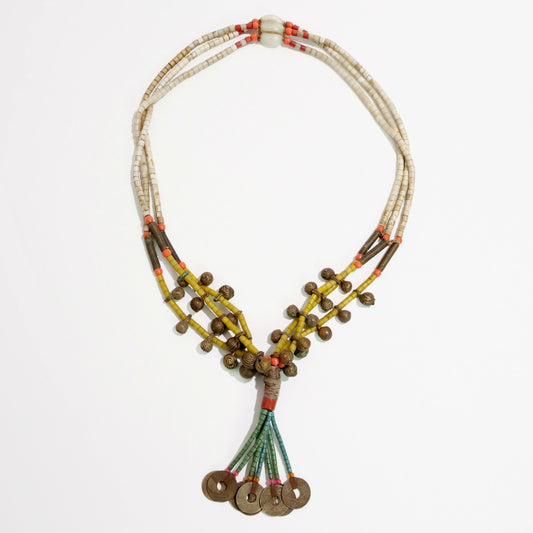 Collana a più fili con perline del Ghana