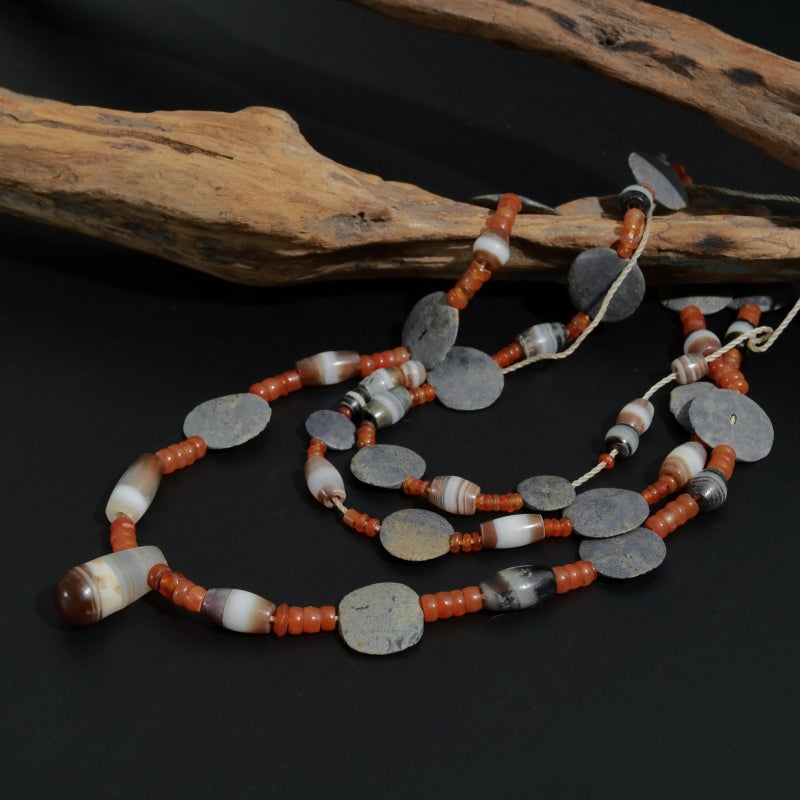 Old Lapis Beads & Carnelian Strand