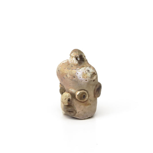 Древний финикийский бусы с лицом (восстановленный)