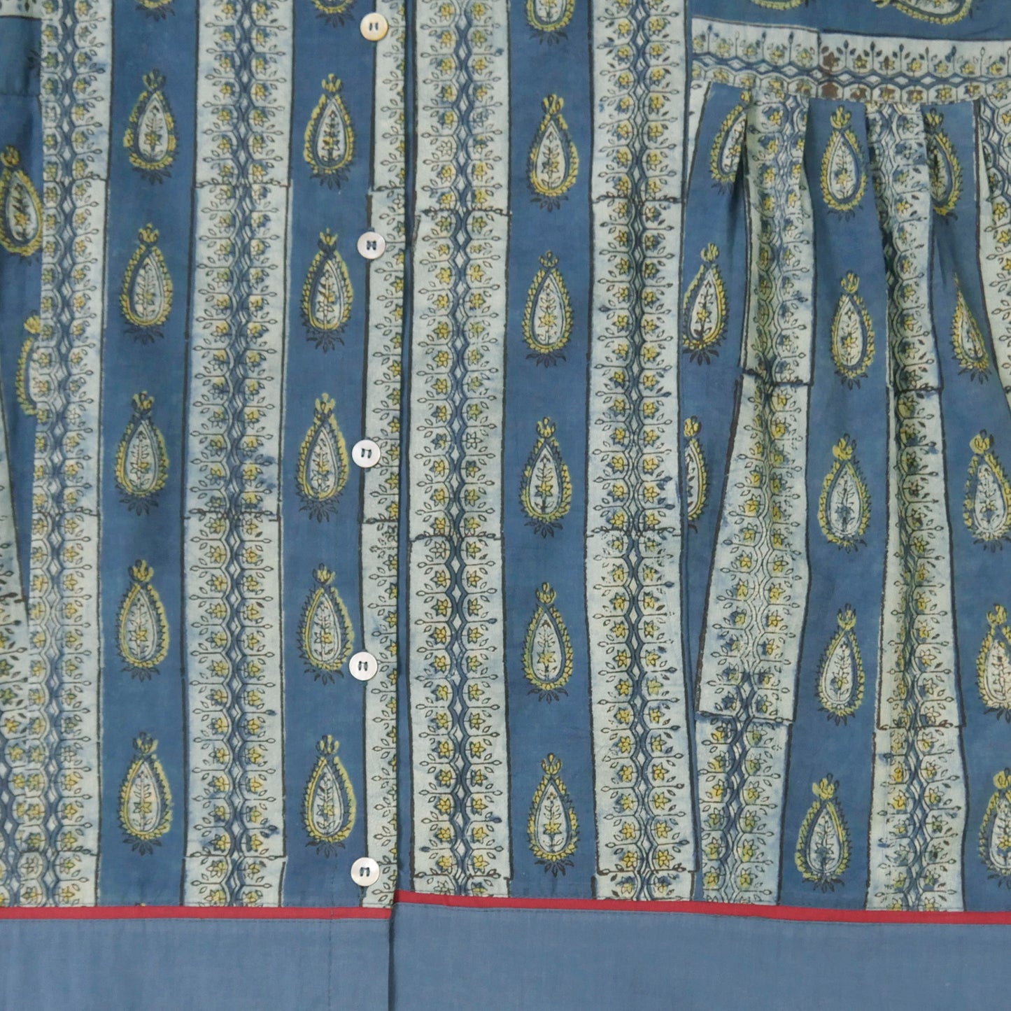 コットンガーゼ渋ペイズリー柄2ウェイプルオーバー