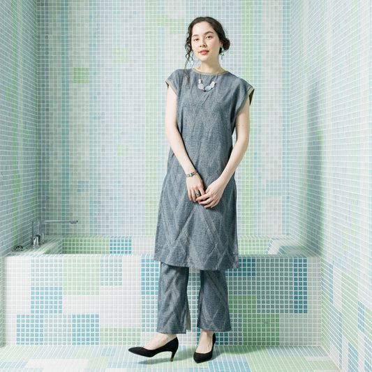 コットン・ジャカード・ニット・パンツ