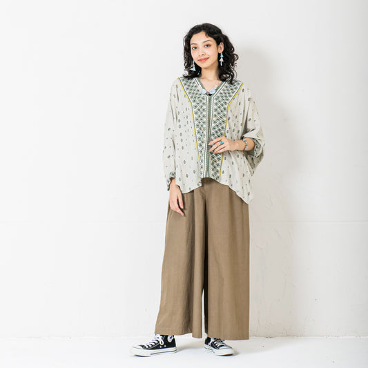 レーヨン ルレックス ノルディックプリント プルオーバー