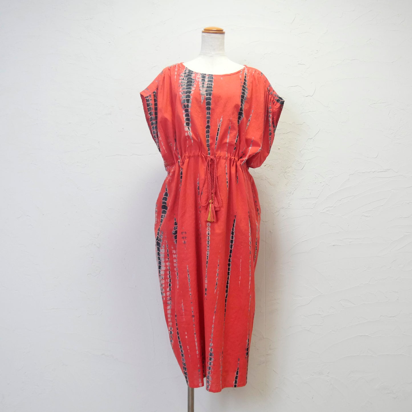 Cotton Tie-Dye Damit na may Tali sa Baywang