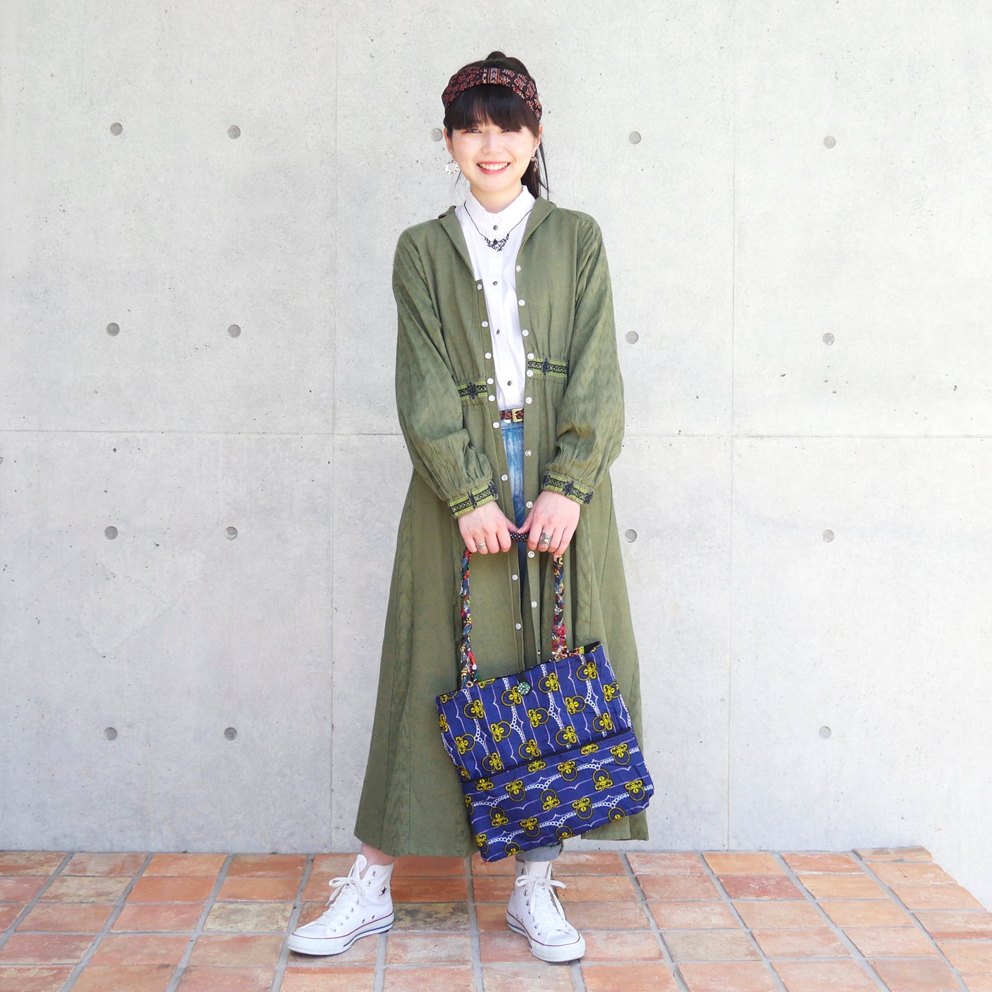 Baumwoll-Militärkleid