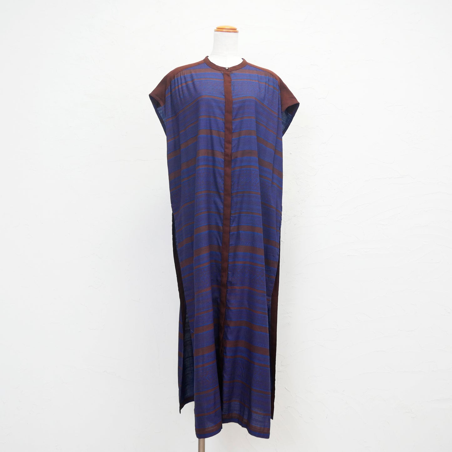 Rayon Border Print Lange Bluse