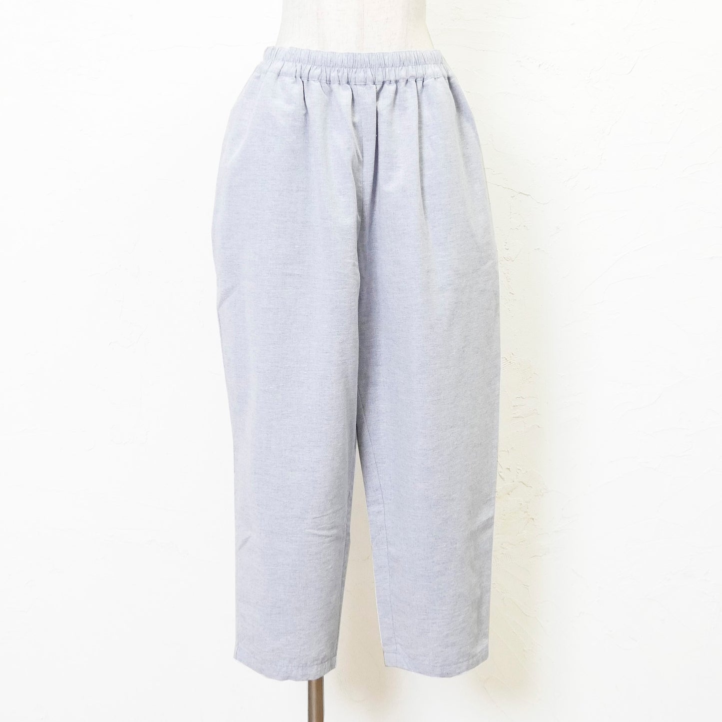 コットン・リネン・シャンブレー・コクーン・パンツ