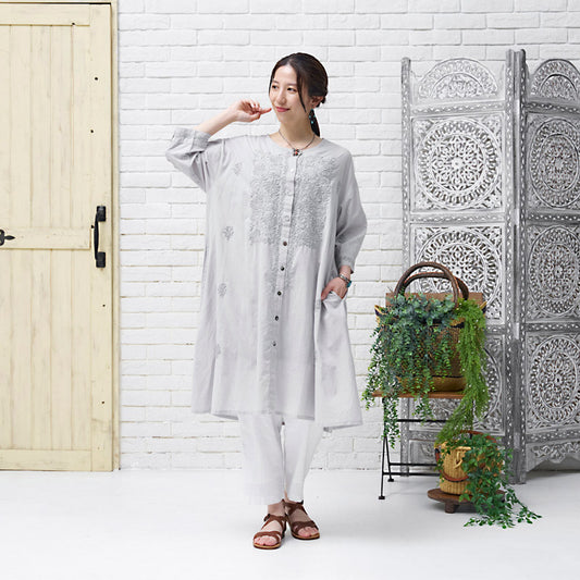 Cotton Lucknow Embroidery Blouse N