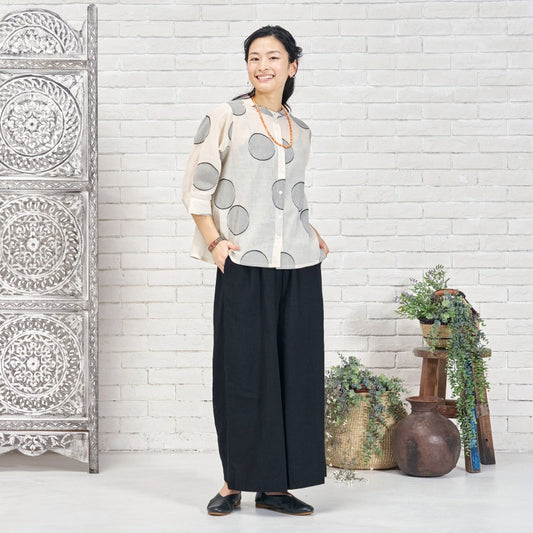 Dot Jacquard Blouse N