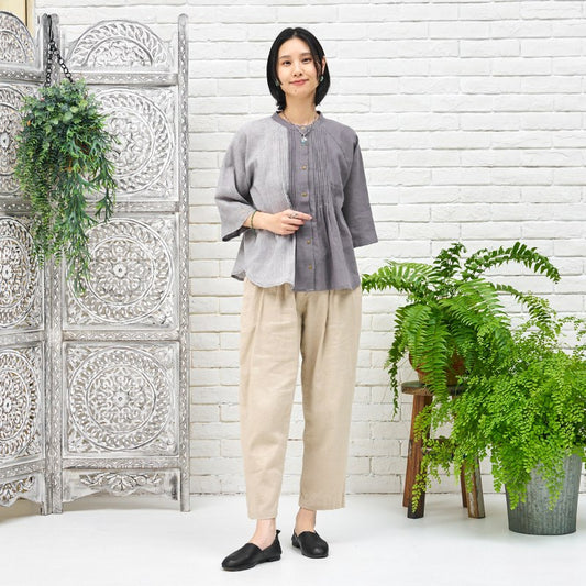 Khadi Border Short Blouse