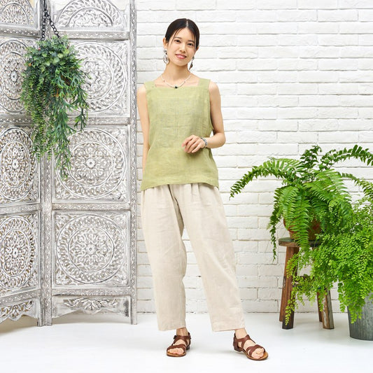 Linen Sleeveless Blouse N