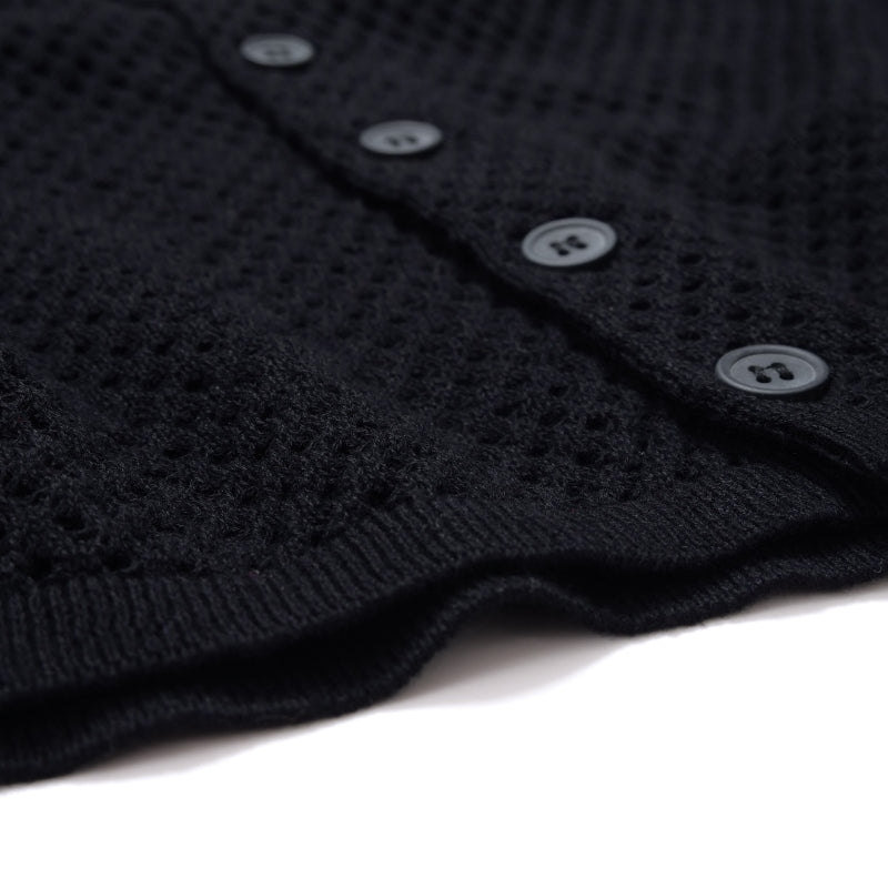 Dot Pattern Knit Cardigan
