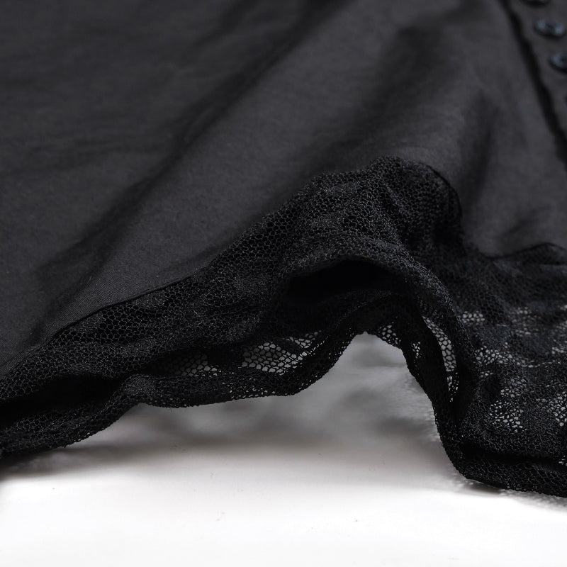 Cotton Silk Lace Patch Pullover