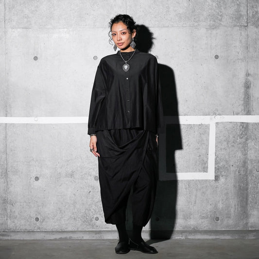 Cotton Silk Layered Pants