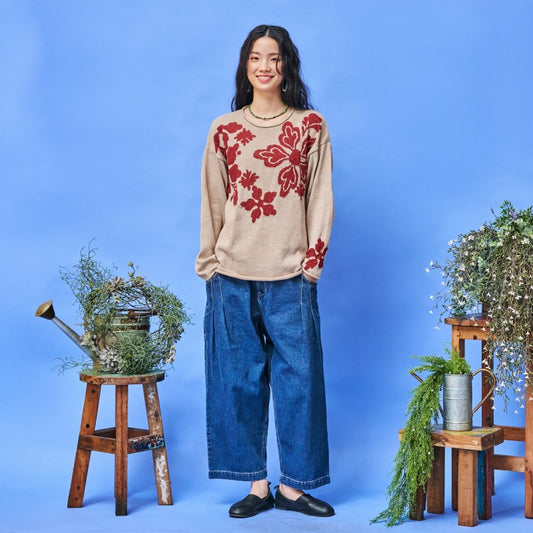 Floral Embroidery Style Pullover