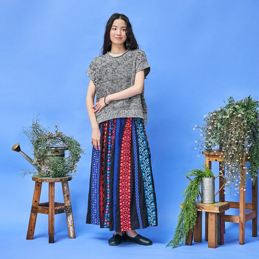 Straw Yarn Mesh Pullover