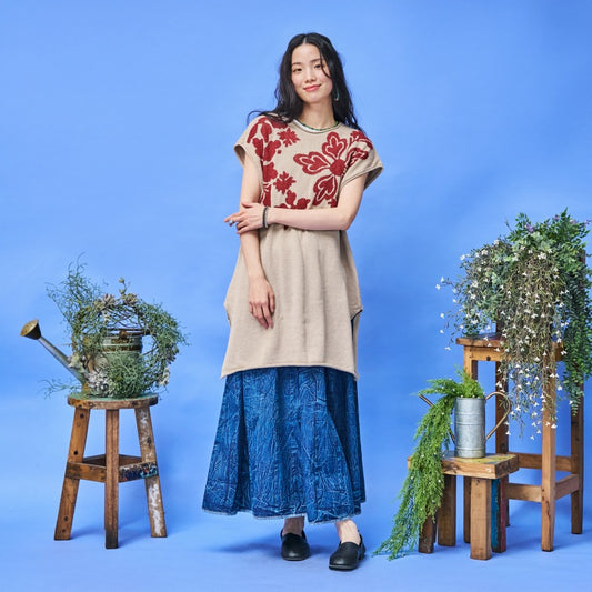 Floral Embroidered Style Long Vest