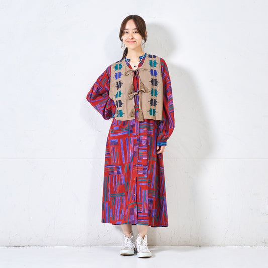 Cotton Crown Embroidery Vest