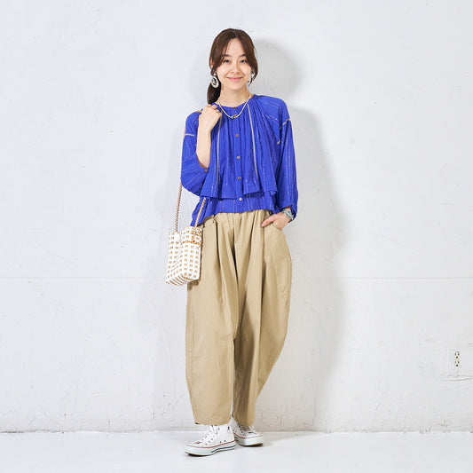 Cotton Lurex Layered Blouse
