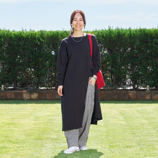 Sweatshirt Slit Dress