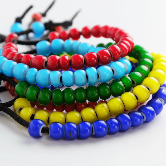 ホワイトハートビーズブレスレット