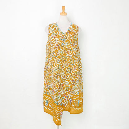 Cotton Batik Print Sleeveless Dress