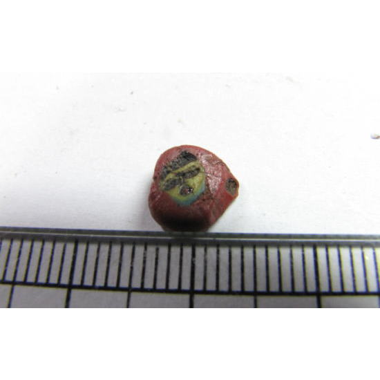 Sinaunang Romanong Face Mosaic Glass Bead