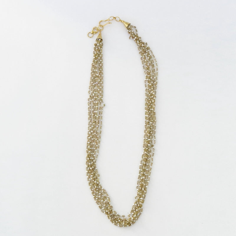 Ожерелье из нескольких нитей с жемчугом Басра (18К)