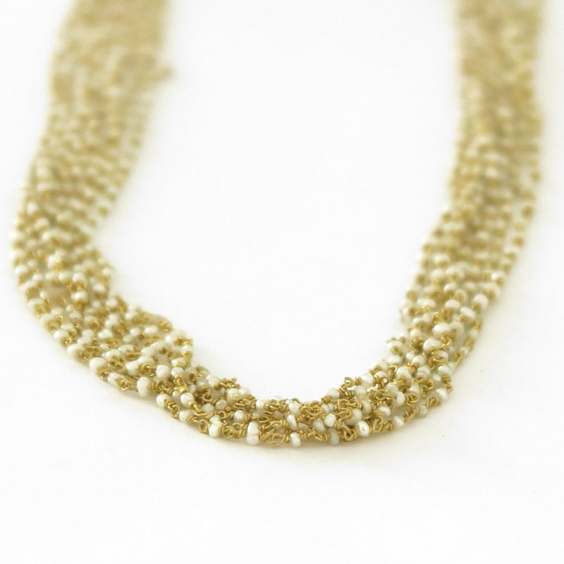 Collier Multi-Rang de Perles de Basra (18K)
