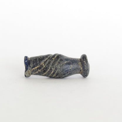 Perla tubolare in vetro antico romano