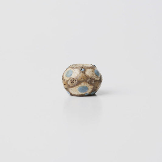Perle de faïence chinoise antique de l'époque des Royaumes combattants