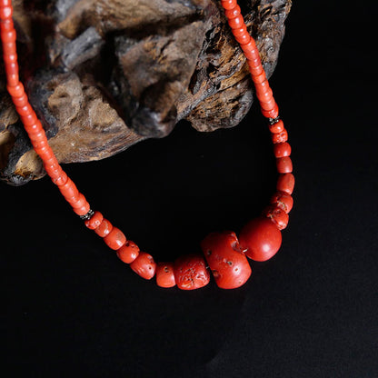 High-Quality Mountain Coral Necklace Strand