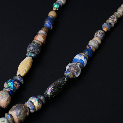 古罗马虹彩玻璃珠串