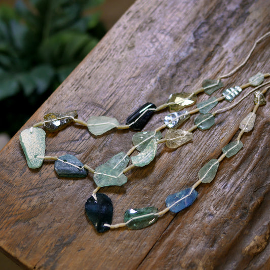 Long Roman Glass Necklace