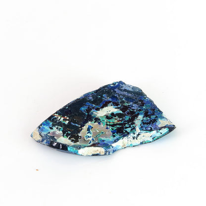 Fragment de verre iridescent romain antique