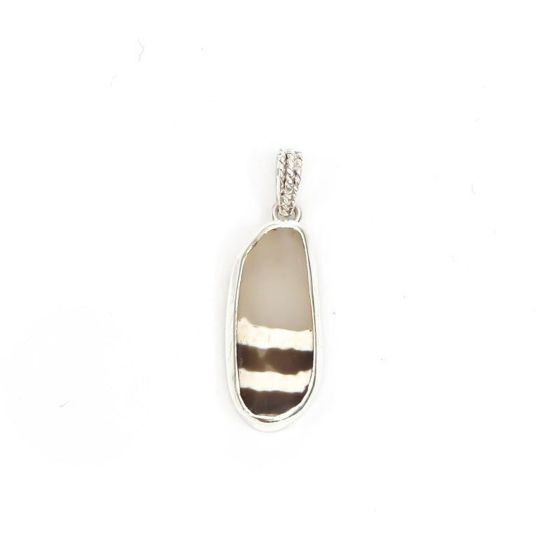 Dzi Bead Silver Pendant