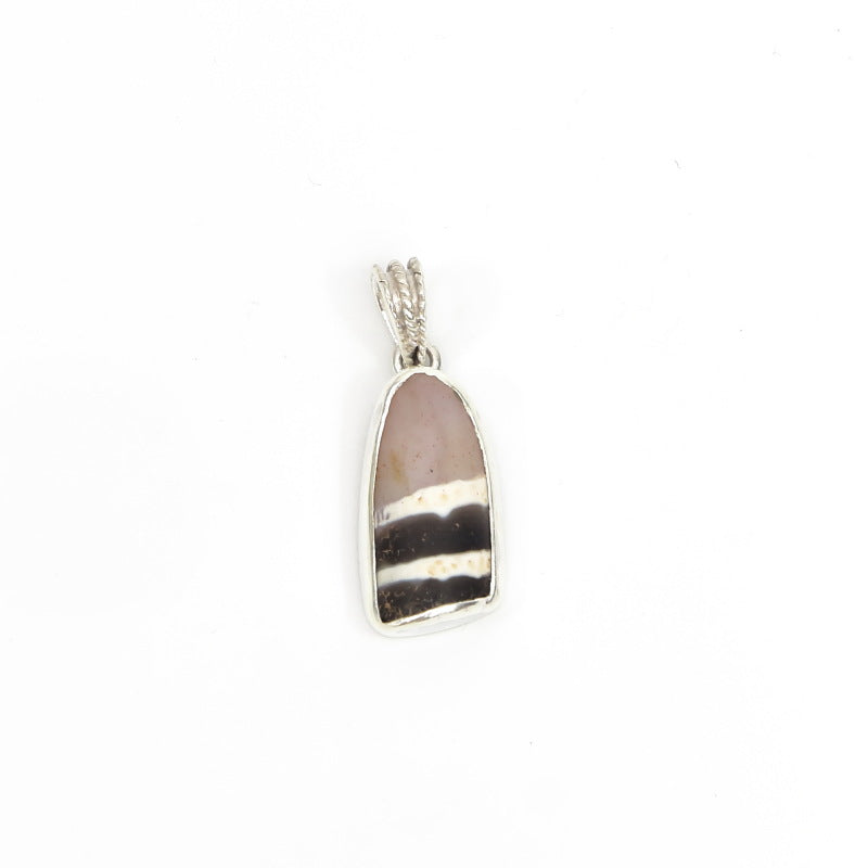 Dzi Bead Silver Pendant