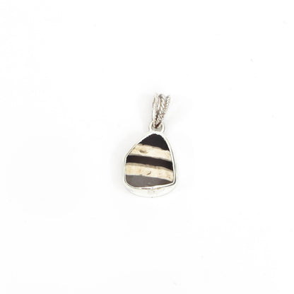 Dzi Bead Silver Pendant