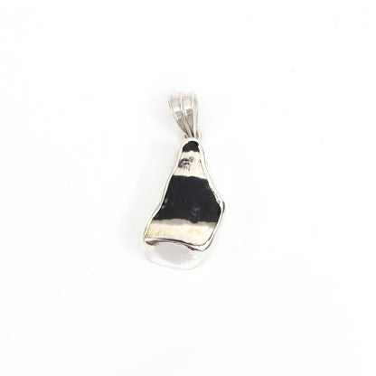 Dzi Bead Silver Pendant