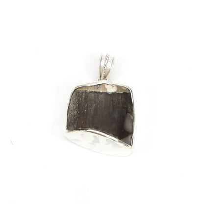 Dzi Bead Silver Pendant